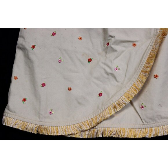 NWT 2005 Gymboree Tropical Paradise Khaki Wrap Around Skirt Fringe Flower size 8 - Picture 4 of 9